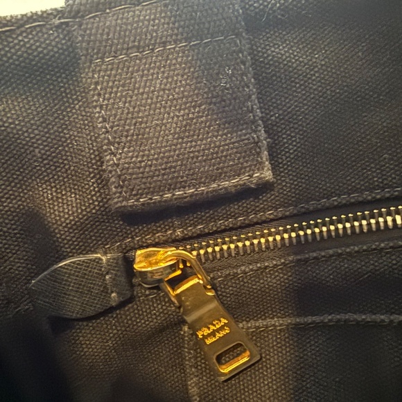 Authentic PRADA Canapa PM Black Canvas - Picture 6 of 6